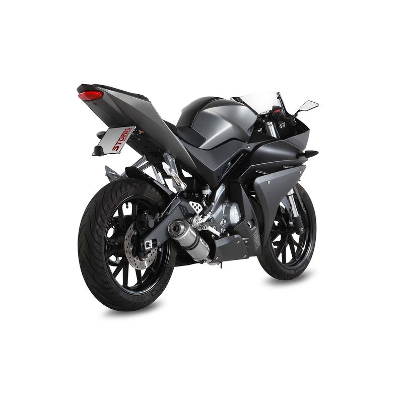 Auspuff komplett 1x1 STORM GP Edelstahl für YAMAHA YZF-R 125 2014-2018, YAMAHA MT 125 2015-2019