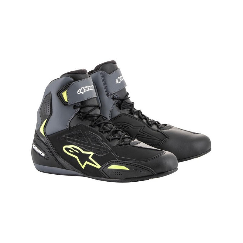 Alpinestars Faster-3 Drystar Motorradstiefel schwarz-grau-fluo gelb