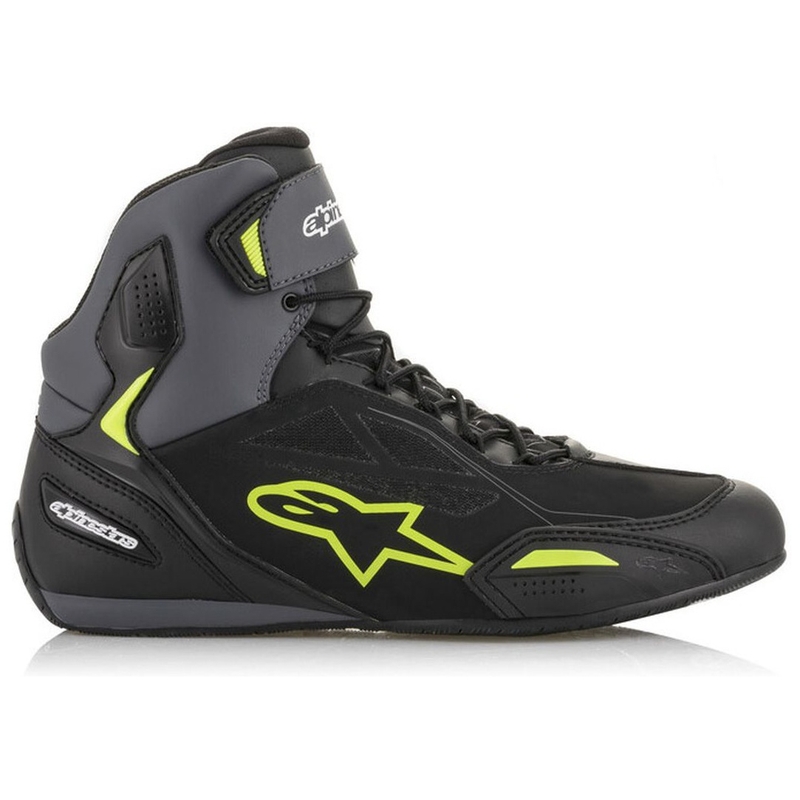 Alpinestars Faster-3 Drystar Motorradstiefel schwarz-grau-fluo gelb