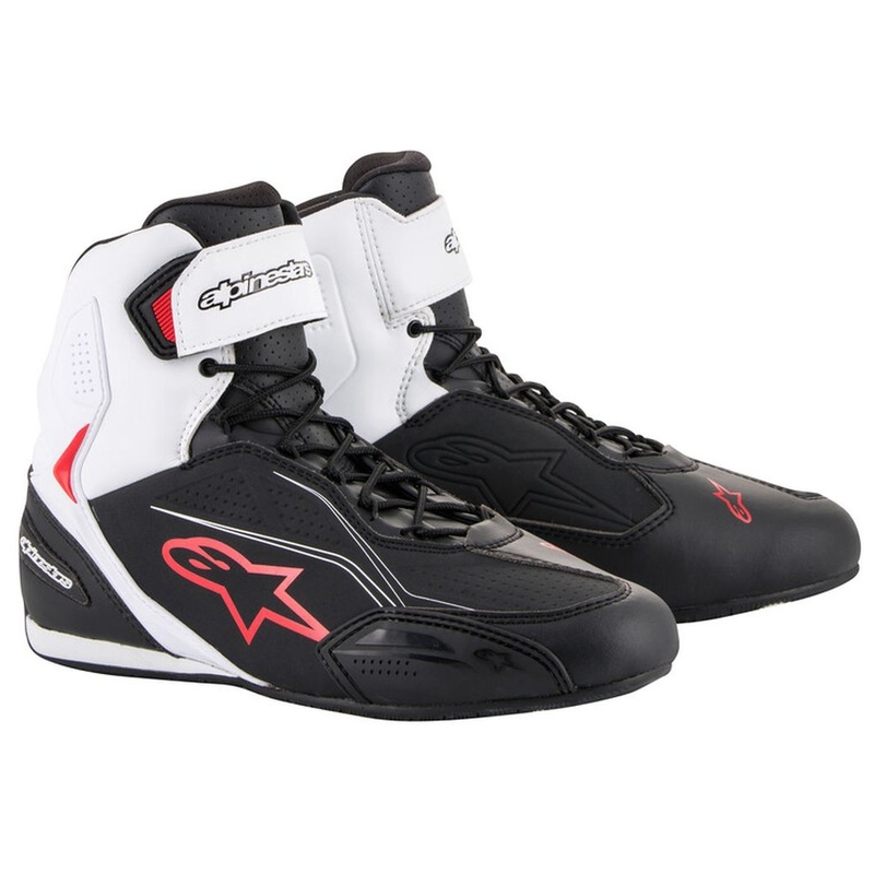 Alpinestars Faster-3 Motorradstiefel schwarz-weiß-rot