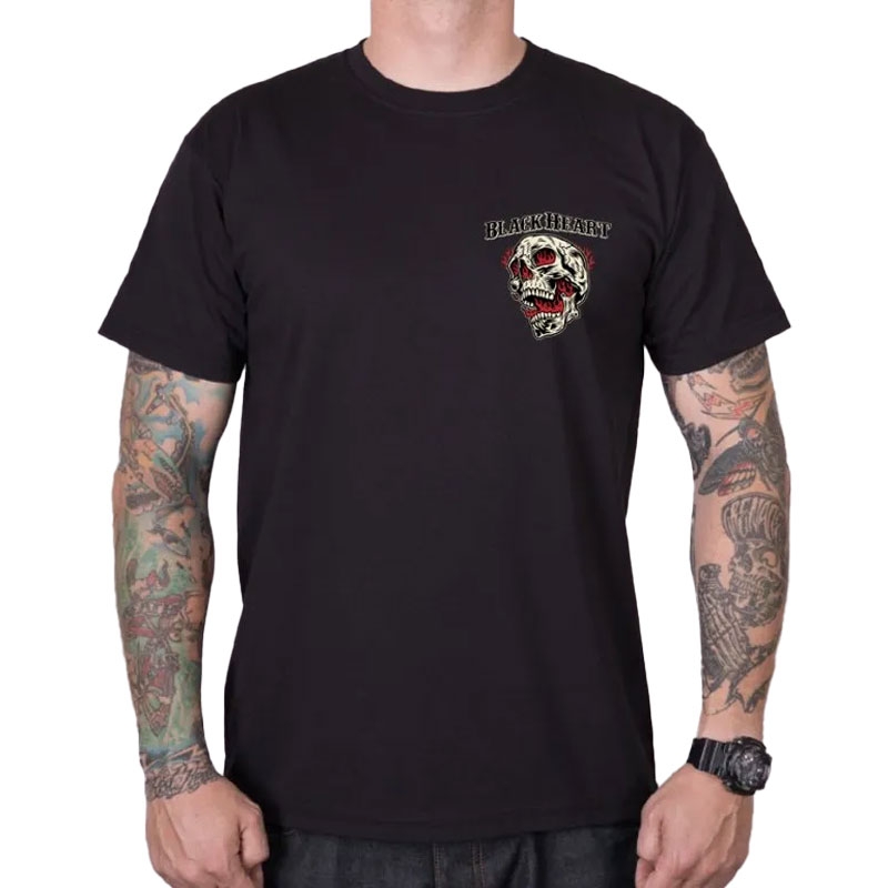 Black Heart Flame Piston T-Shirt schwarz