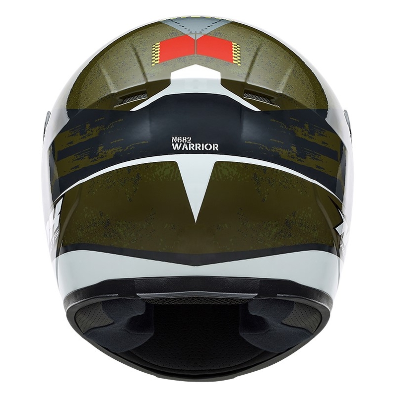 Kinder Integralhelm NOX N682K Warrior khaki grün-schwarz-weiß-rot Ausverkauf