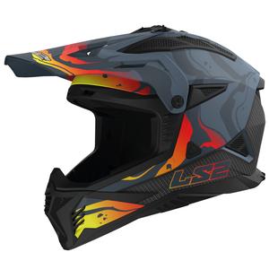 Motocross-Helm LS2 MX708 Fast II Wash Dunkelgrau