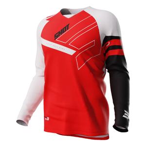 Kinder-Motocross-Trikot Shot Rush rot Ausverkauf