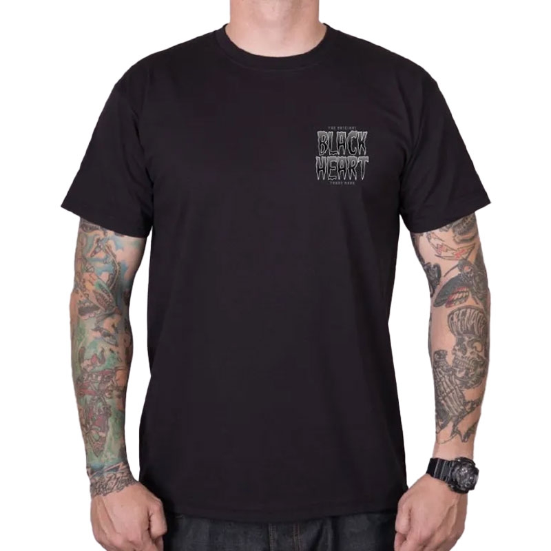 T-Shirt Black Heart Red Baron schwarz