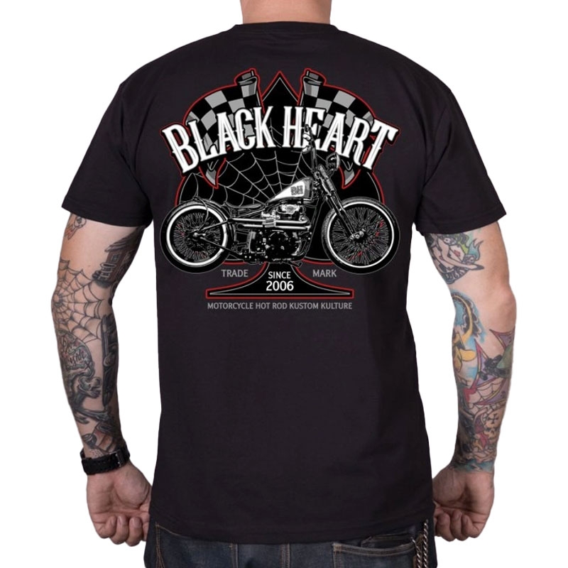 Black Heart Chopper Race T-Shirt schwarz