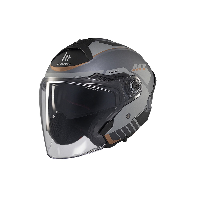 Offener Helm MT Cosmo SV Cruiser mattgrau-schwarz