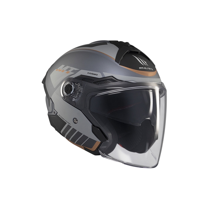 Offener Helm MT Cosmo SV Cruiser mattgrau-schwarz
