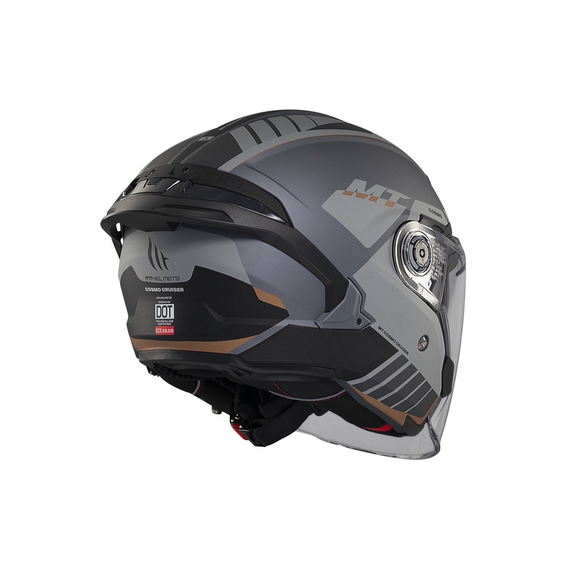 Offener Helm MT Cosmo SV Cruiser mattgrau-schwarz
