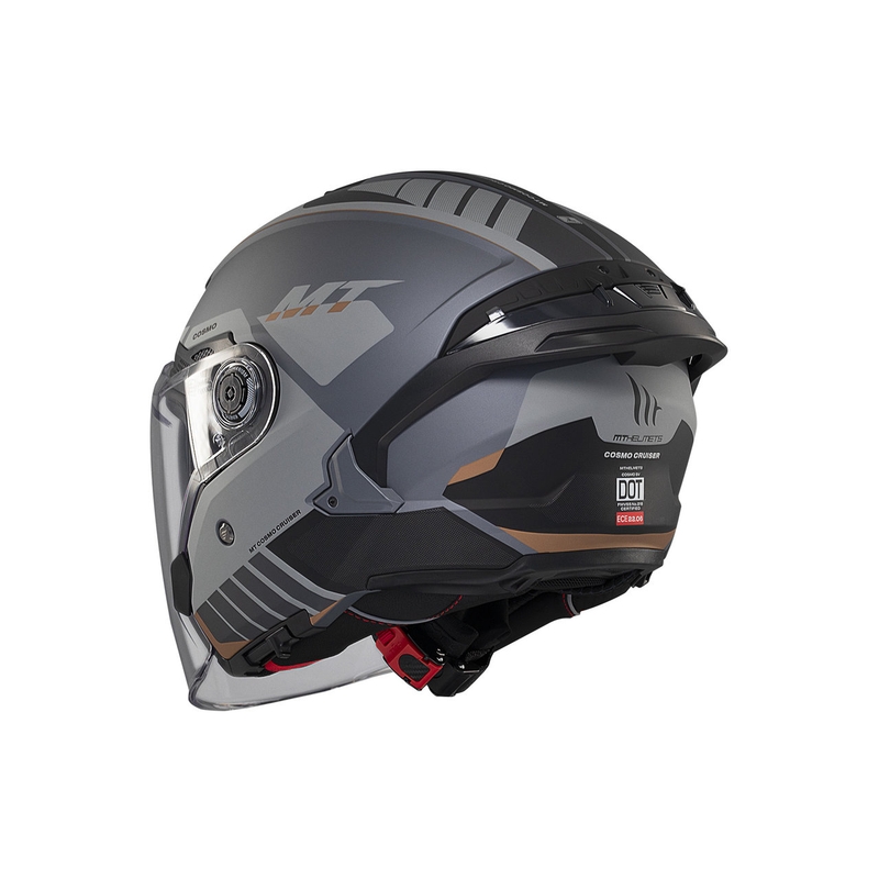 Offener Helm MT Cosmo SV Cruiser mattgrau-schwarz