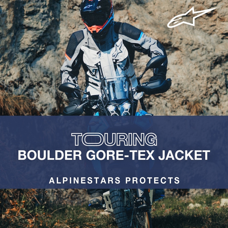 Alpinestars Boulder Gore-Tex Motorradjacke Dunkel-Hellgrau