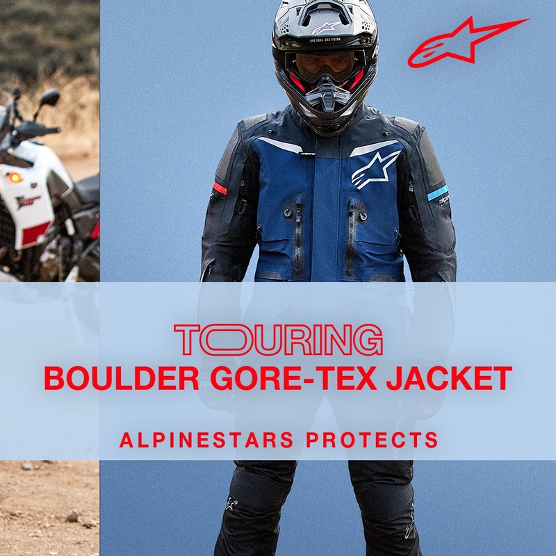 Alpinestars Boulder Gore-Tex Motorradjacke Dunkel-Hellgrau