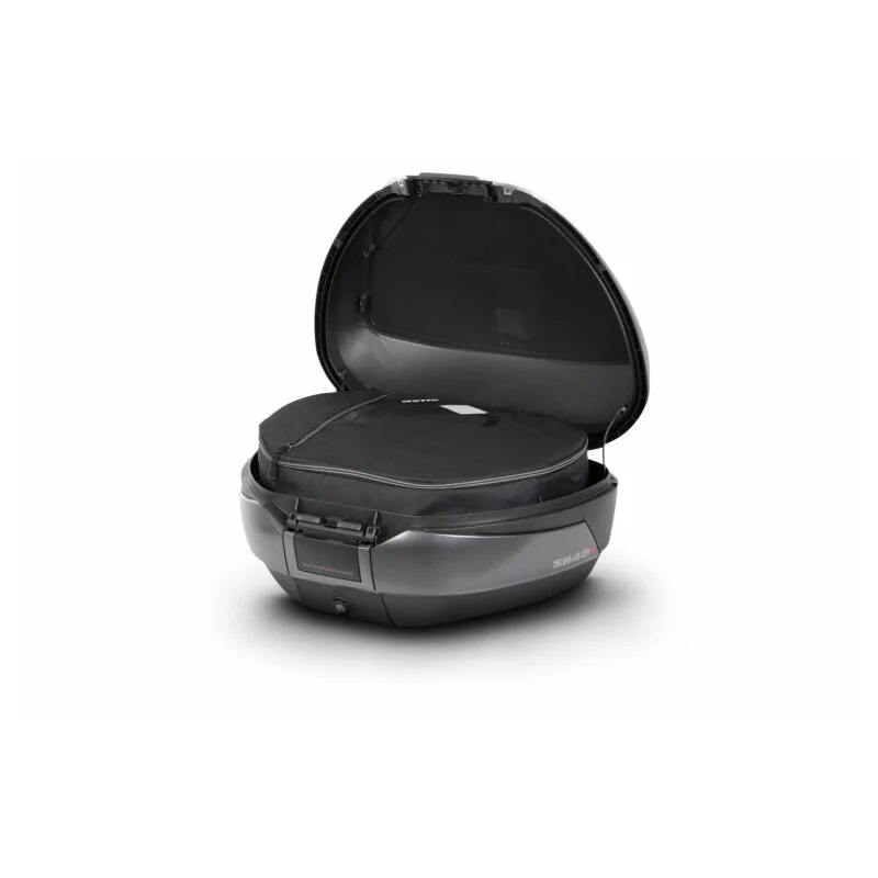 Top case SHAD SH48 New Titanium with backrest, carbon cover and PREMIUM SMART lock