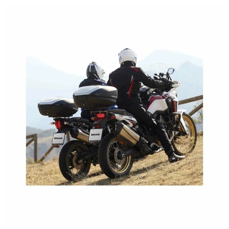 Top case SHAD SH59X schwarz mit Aluminiumdeckel (expandable concept) with PREMIUM SMART lock