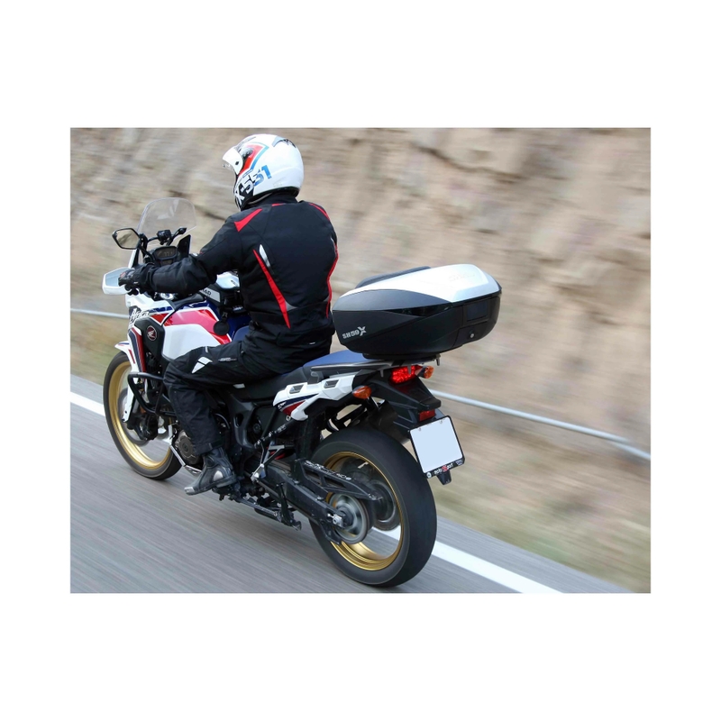 Top case SHAD SH59X schwarz mit Aluminiumdeckel (expandable concept) with PREMIUM SMART lock