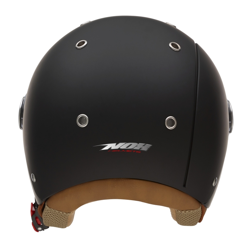 Kinder offener Motorradhelm NOX N217K schwarz matt Ausverkauf