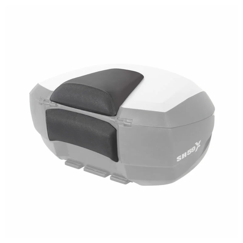 Top case SHAD SH59X schwarz mit Aluminiumdeckel (expandable concept) with PREMIUM SMART lock and backrest