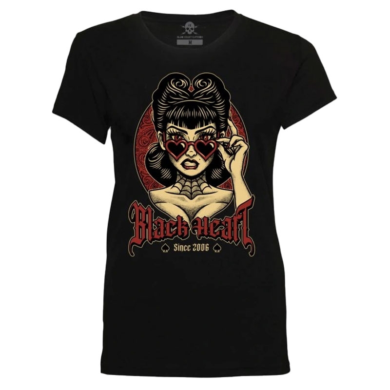 Damen-T-Shirt Black Heart Ziemlich schwarz