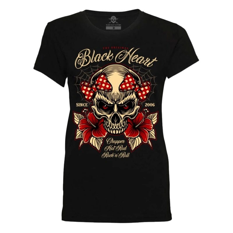 Damen T-Shirt Black Heart Ariella schwarz