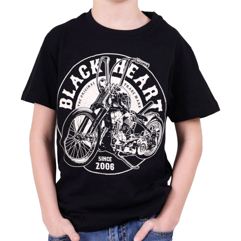 Kinder-T-Shirt Black Heart Chopper Kid schwarz