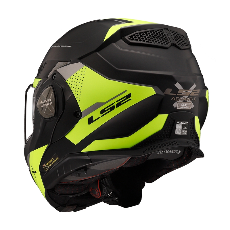 Klapphelm Motorrad LS2 FF901 Advant X Oblivion schwarz-fluo gelb