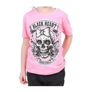 Kinder-T-Shirt Black Heart Miss Murder rosa