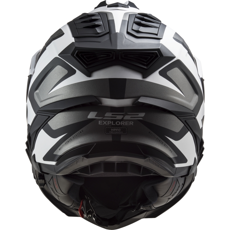 Enduro-Helm LS2 MX701 Explorer Alter mattschwarz-weiß
