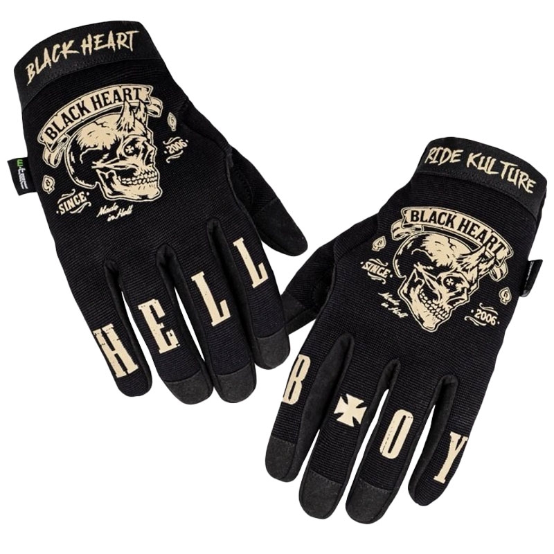 Black Heart W-TEC Rioter Chopper-Handschuhe schwarz