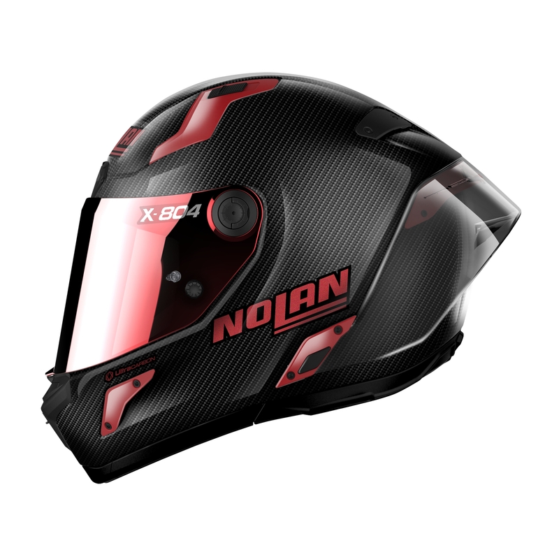 Integraler Motorradhelm Nolan X-804 RS Ultra Carbon Iridium Edition schwarz-rot