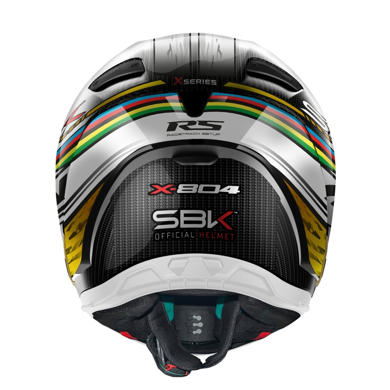Integraler Motorradhelm Nolan X-804 RS Ultra Carbon SBK schwarz-rot-gold