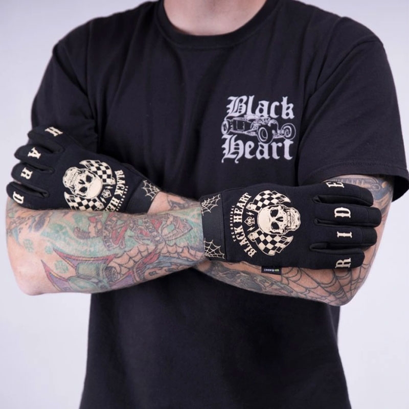 Black Heart W-TEC Starter Chopper-Handschuhe schwarz