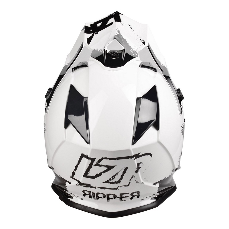 Motocross-Helm Lazer OR-1 Ripper weiß-schwarz