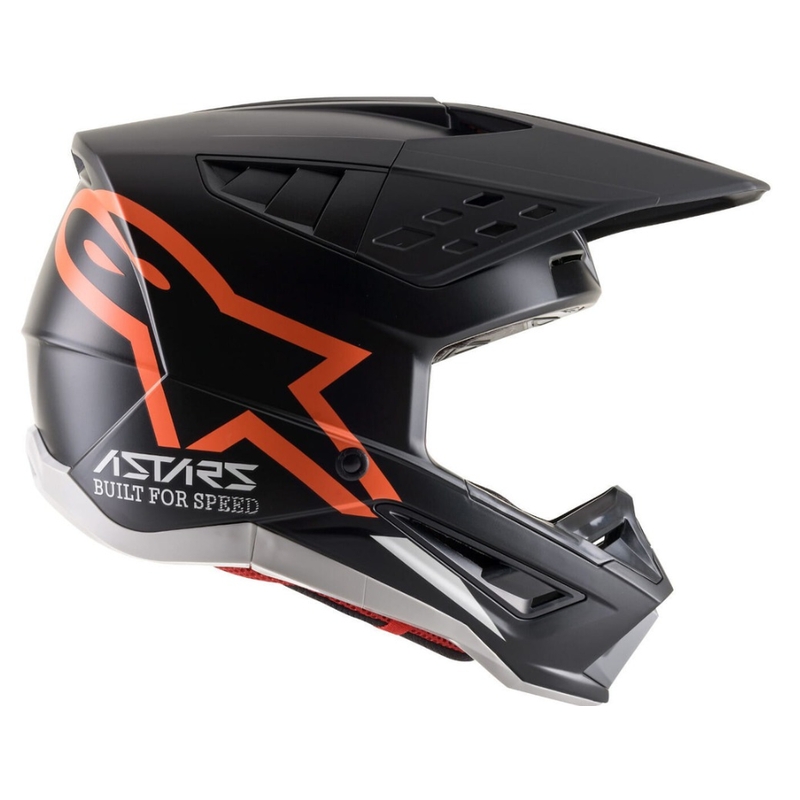 Alpinestars S-M5 Compass Motocross-Helm schwarz-fluo orange