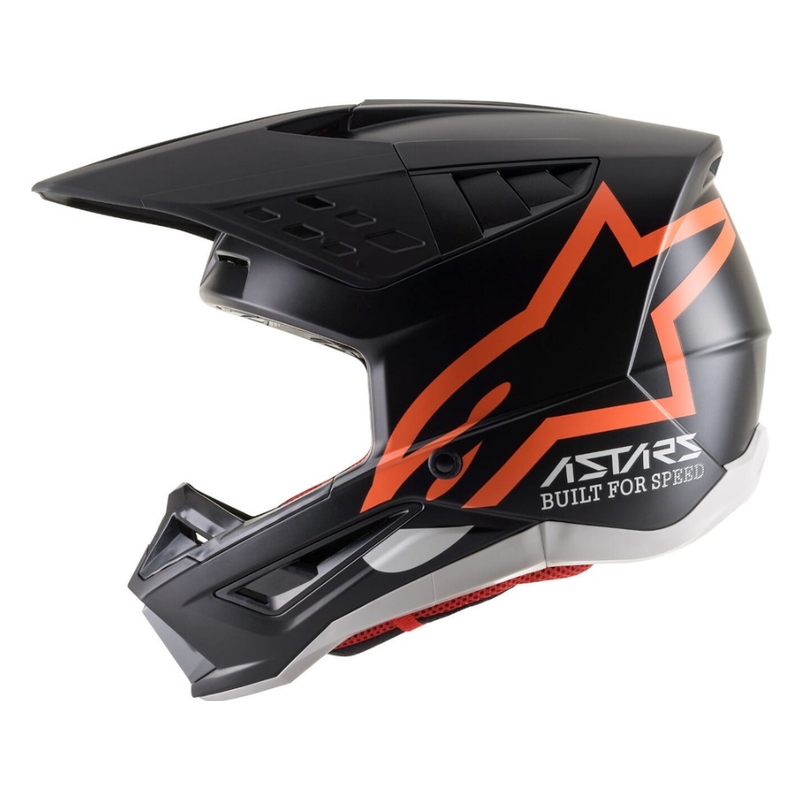 Alpinestars S-M5 Compass Motocross-Helm schwarz-fluo orange