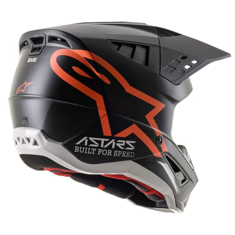 Alpinestars S-M5 Compass Motocross-Helm schwarz-fluo orange