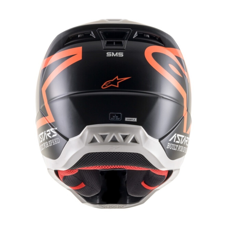 Alpinestars S-M5 Compass Motocross-Helm schwarz-fluo orange