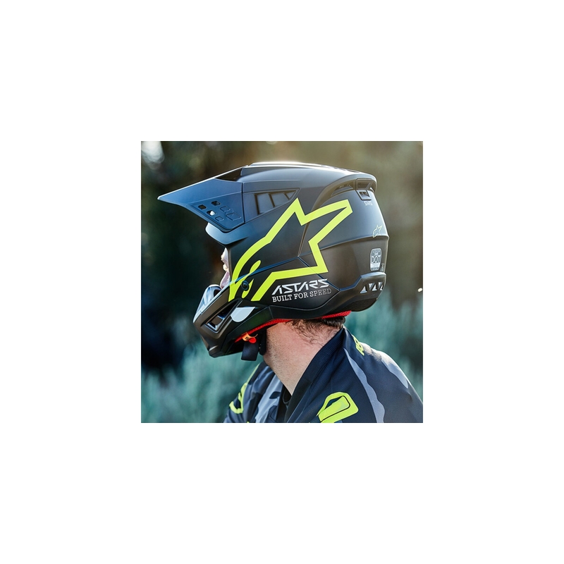 Alpinestars S-M5 Compass Motocross-Helm schwarz-fluo gelb
