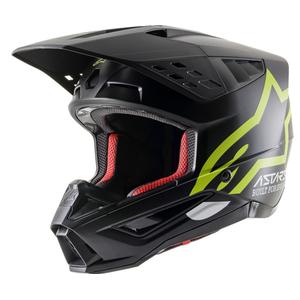 Alpinestars S-M5 Compass Motocross-Helm schwarz-fluo gelb
