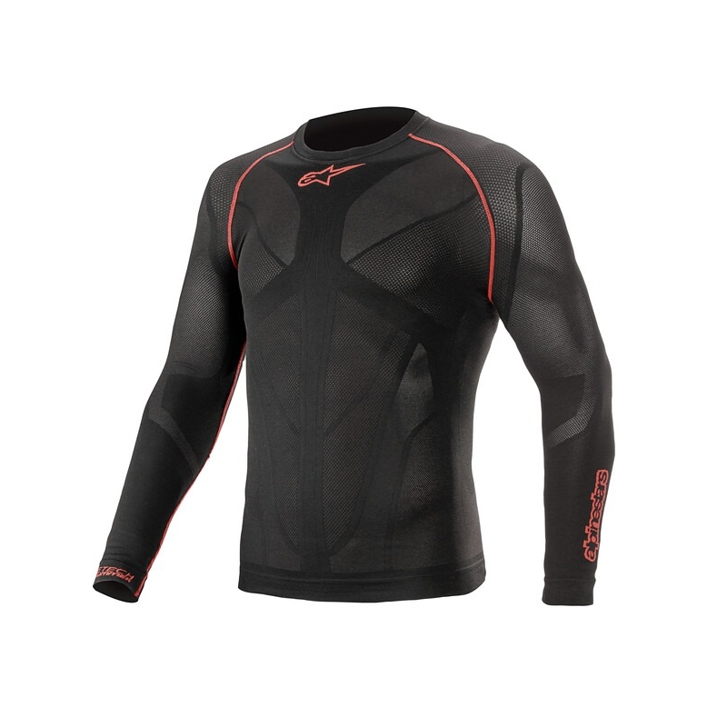 Thermoshirt mit langen Ärmeln Alpinestars Ride Tech Summer schwarz-rot