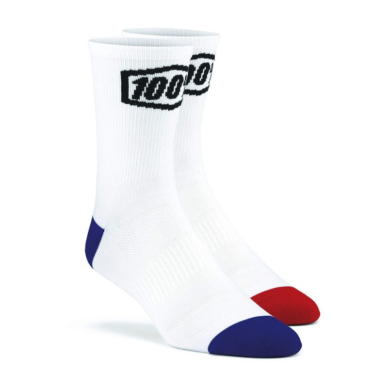 Socken 100 % USA Terrain MTB weiß