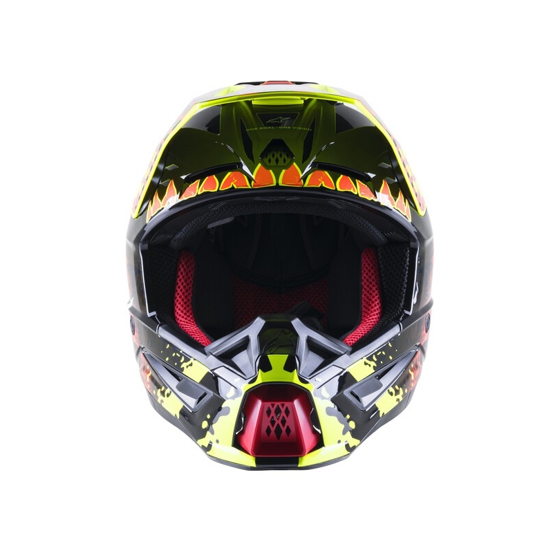 Motocross-Helm Alpinestars S-M5 Solar Flare fluo gelb-fluo rot-schwarz