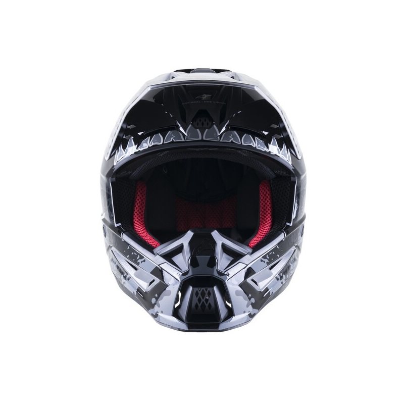 Alpinestars S-M5 Solar Flare Motocross-Helm schwarz-grau Ausverkauf