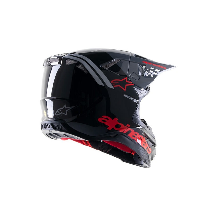 Alpinestars Supertech S-M8 Radium 2 Motocross-Helm schwarz-grau-rot