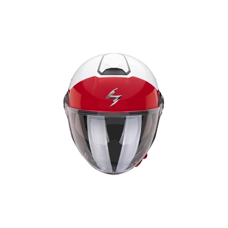 Offener Helm Scorpion EXO-CITY II Mall weiß-rot Ausverkauf