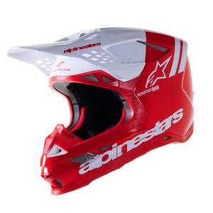 Motocross-Helm Alpinestars Supertech S-M8 Radium 2 rot-weiß
