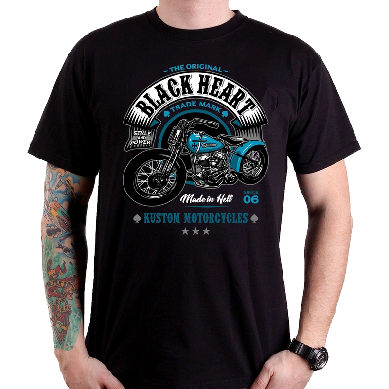 Herren-T-Shirt Black Heart Style und Power