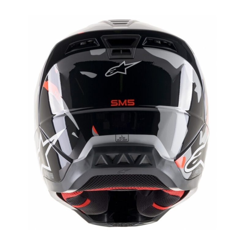 Motocross-Helm Alpinestars S-M5 Rover Anthrazit-Fluorot-Tarngrau