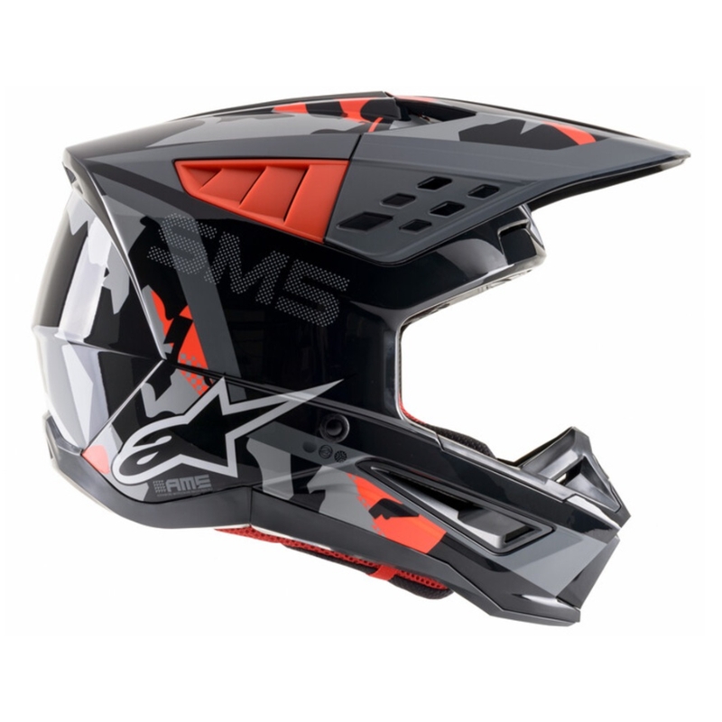 Motocross-Helm Alpinestars S-M5 Rover Anthrazit-Fluorot-Tarngrau