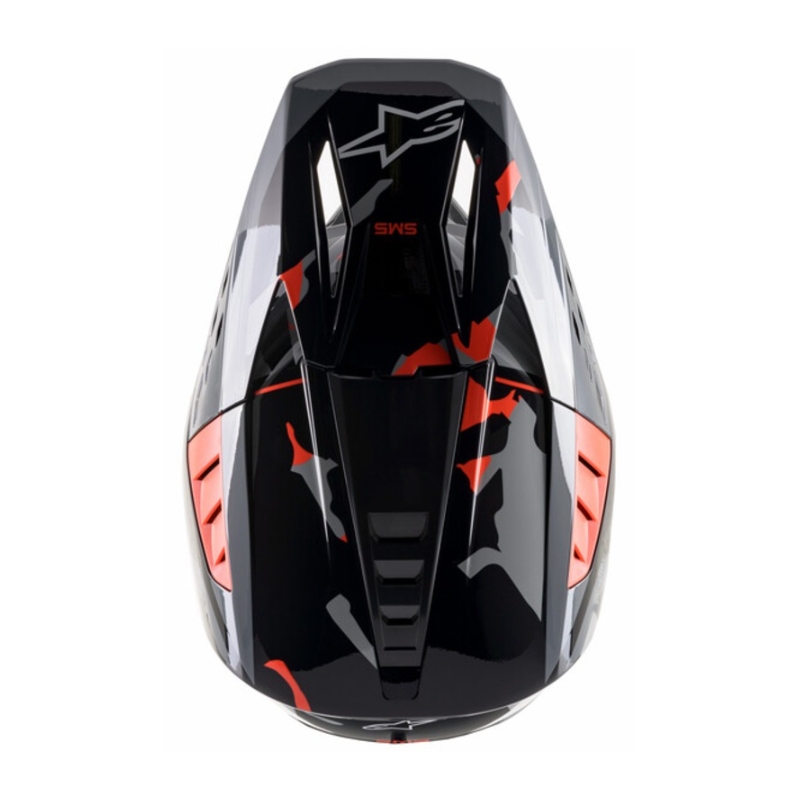 Motocross-Helm Alpinestars S-M5 Rover Anthrazit-Fluorot-Tarngrau