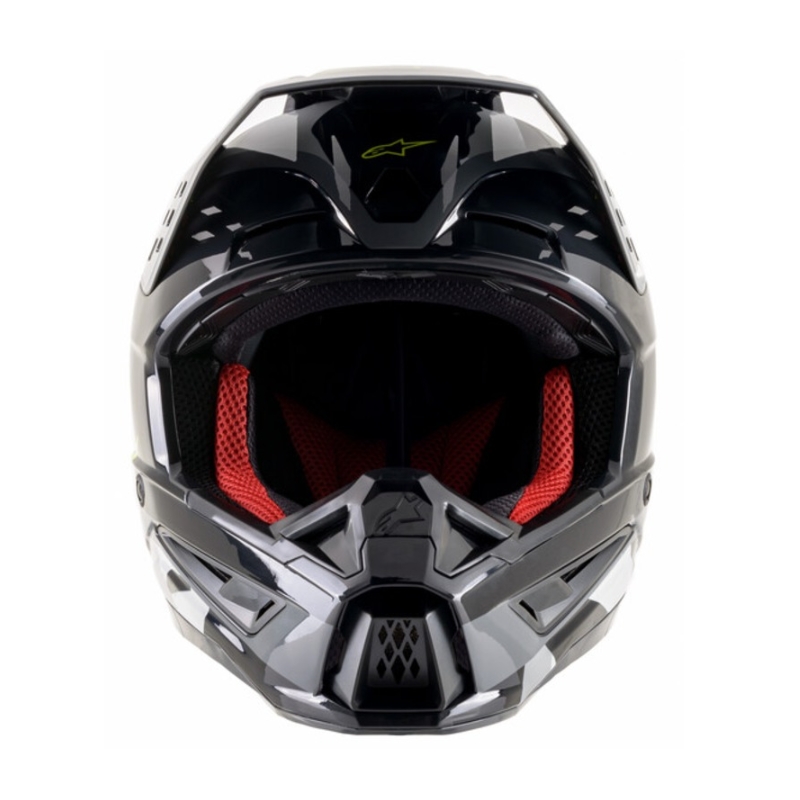 Alpinestars S-M5 Rover Motocross-Helm Anthrazit-Fluo-Gelb-Camouflage-Grau